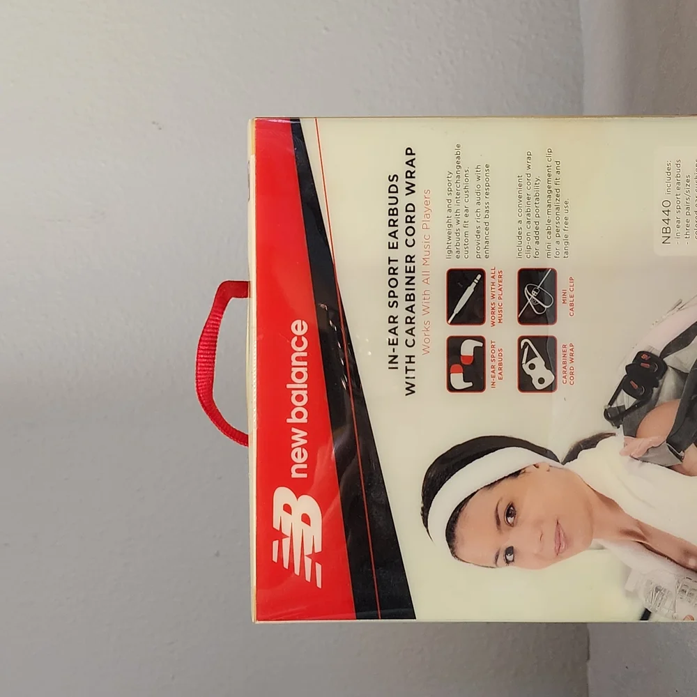New Balance Red and Black In-Ear Sport Earbuds